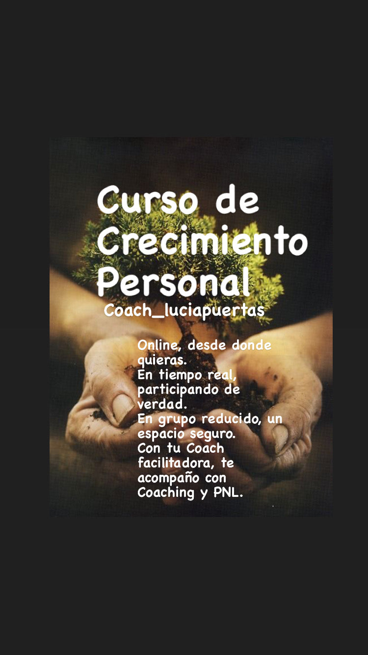 Curso Crecimiento Personal mes de Julio con Coaching 🧠💙💡📒🤗